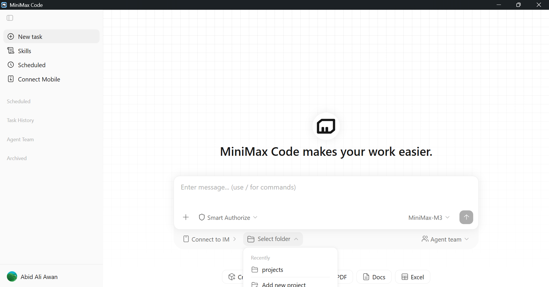 MiniMax Code Desktop app