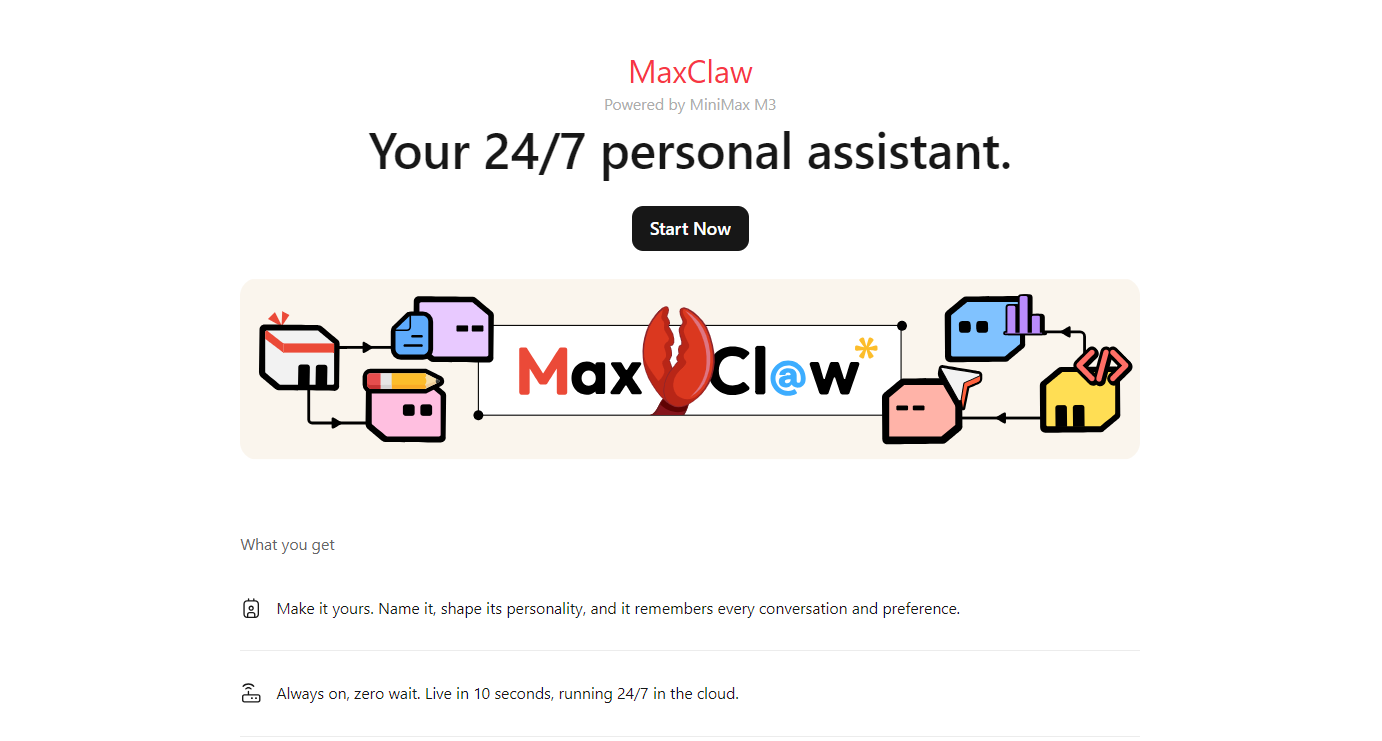 MiniMax Code MaxClaw